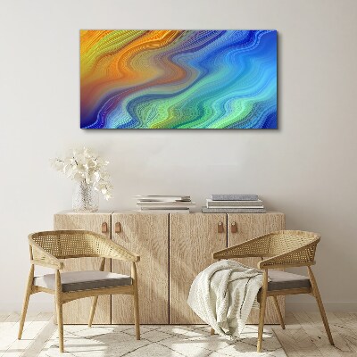 Waves of color in motion Canvas wall art