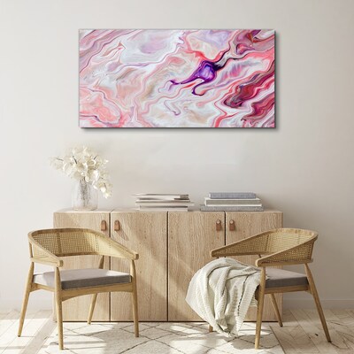 Pink waves of abstraction Print on canvas