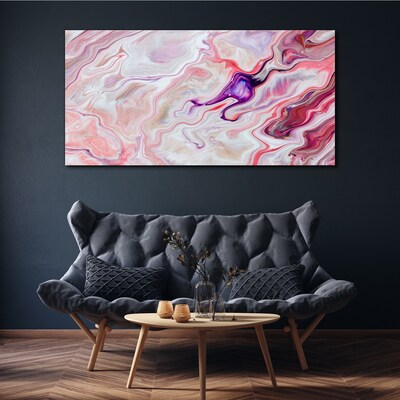 Pink waves of abstraction Print on canvas