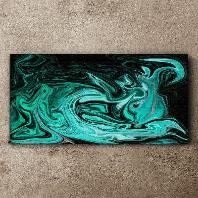 Turquoise swirls of abstraction Canvas wall art