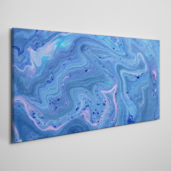 Ocean waves of blue marble Print on canvas