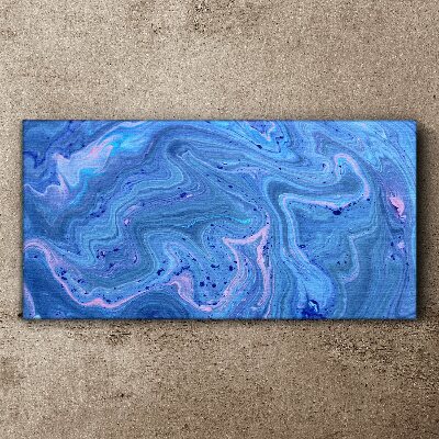 Ocean waves of blue marble Print on canvas