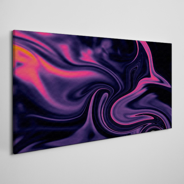 Waves of color at night Canvas wall art
