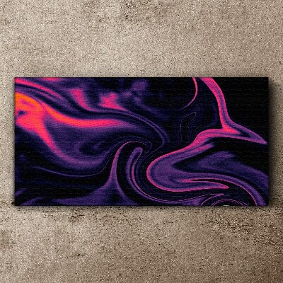 Waves of color at night Canvas wall art