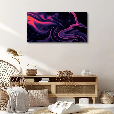 Waves of color at night Canvas wall art