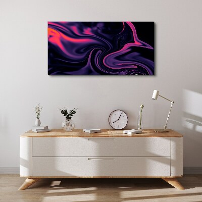 Waves of color at night Canvas wall art