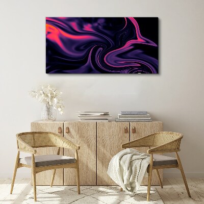 Waves of color at night Canvas wall art