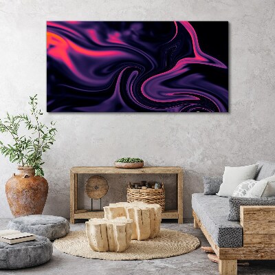 Waves of color at night Canvas wall art