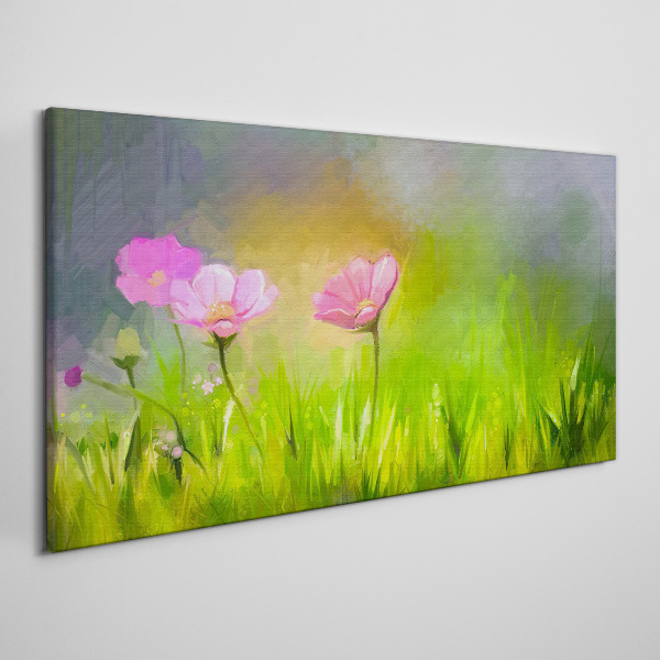 A floral dream in pastel colors Canvas wall art