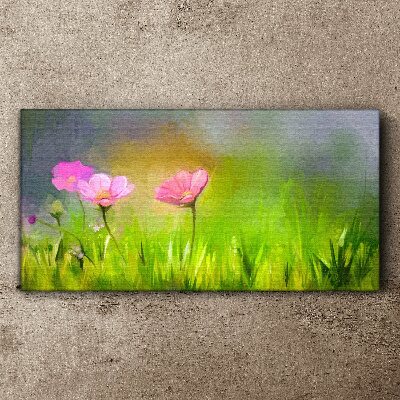 A floral dream in pastel colors Canvas wall art