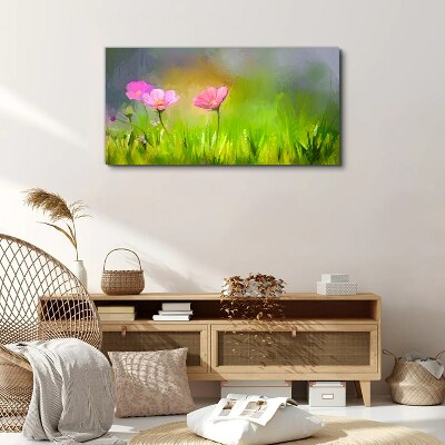 A floral dream in pastel colors Canvas wall art