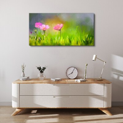 A floral dream in pastel colors Canvas wall art