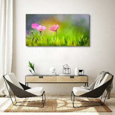 A floral dream in pastel colors Canvas wall art
