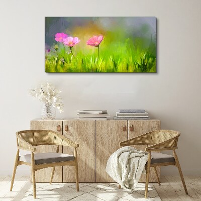 A floral dream in pastel colors Canvas wall art