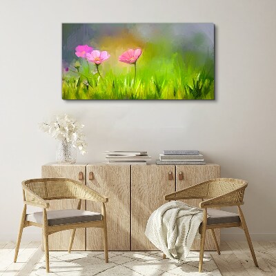 Abstract flowers nature Canvas Wall art