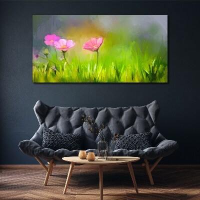 A floral dream in pastel colors Canvas wall art