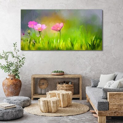 A floral dream in pastel colors Canvas wall art