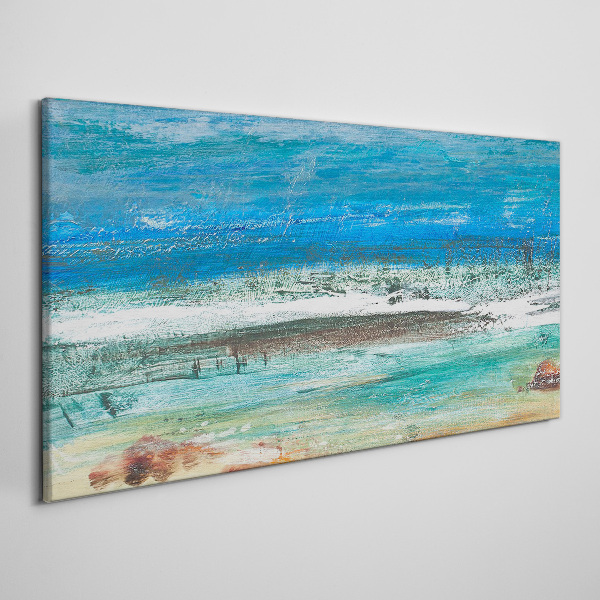 Calm Sea in Shades of Blue Print on canvas