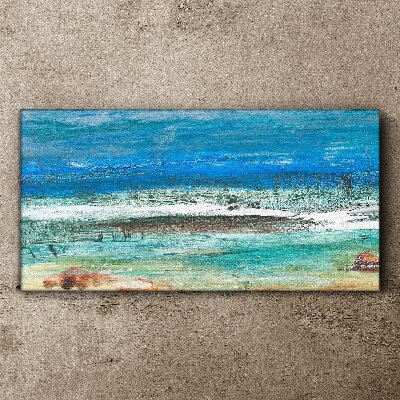 Calm Sea in Shades of Blue Print on canvas