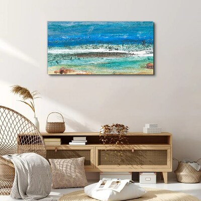 Calm Sea in Shades of Blue Print on canvas