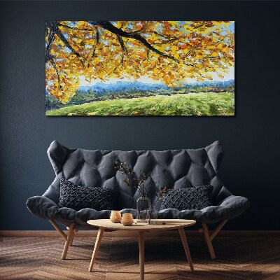 Autumn leaves tree Canvas Wall art