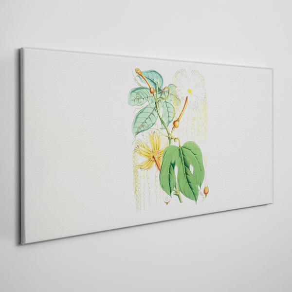 Floral motif in pastel colors Print on canvas