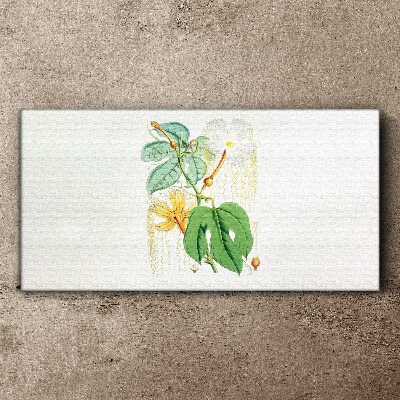 Floral motif in pastel colors Print on canvas