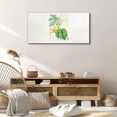 Floral motif in pastel colors Print on canvas