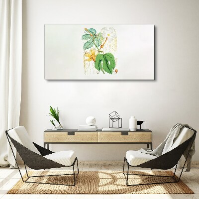Floral motif in pastel colors Print on canvas