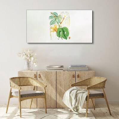 Floral motif in pastel colors Print on canvas