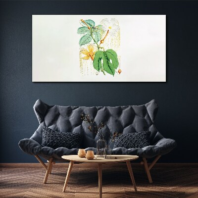Floral motif in pastel colors Print on canvas