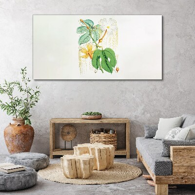 Floral motif in pastel colors Print on canvas