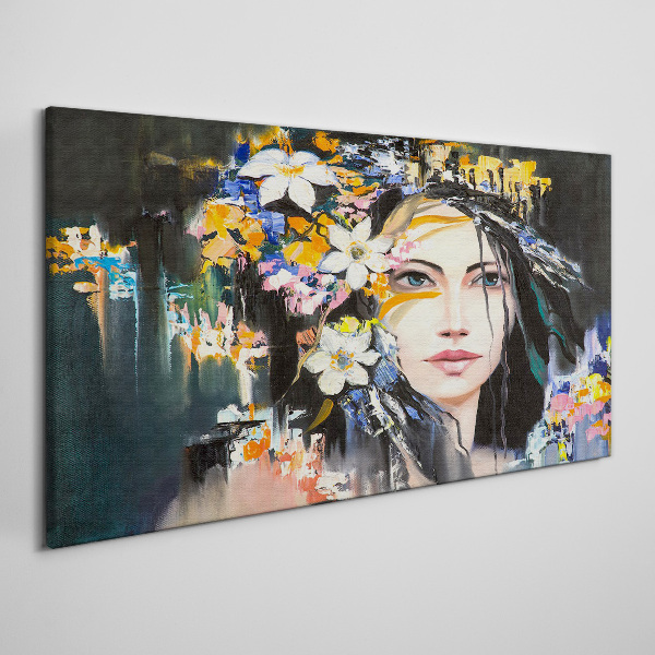 Floral portrait elegance Print on canvas
