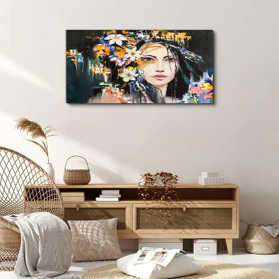 Floral portrait elegance Print on canvas