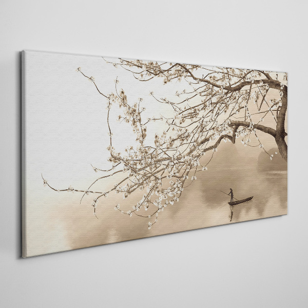 Sepia toned landscape Canvas wall art