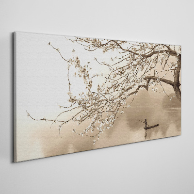 Sepia toned landscape Canvas wall art