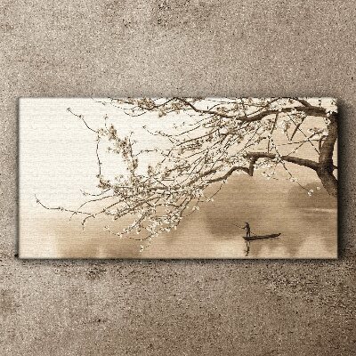 Sepia toned landscape Canvas wall art