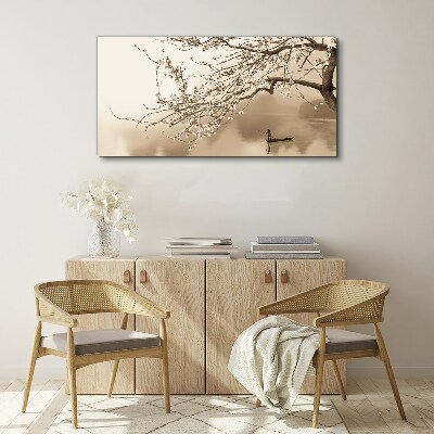 Sepia toned landscape Canvas wall art