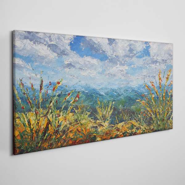 Summer landscapes in the colors of nature Canvas wall art