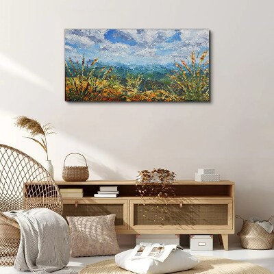 Summer landscapes in the colors of nature Canvas wall art