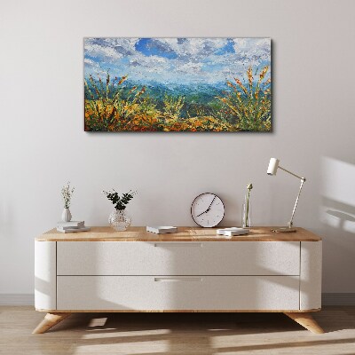 Summer landscapes in the colors of nature Canvas wall art