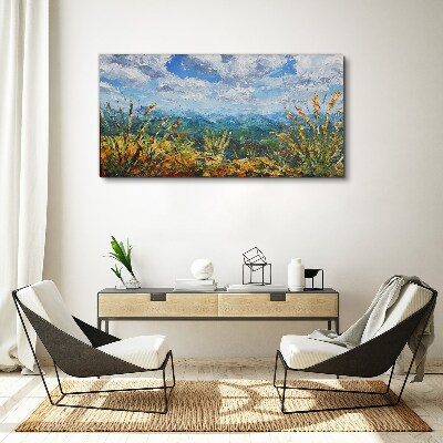 Summer landscapes in the colors of nature Canvas wall art