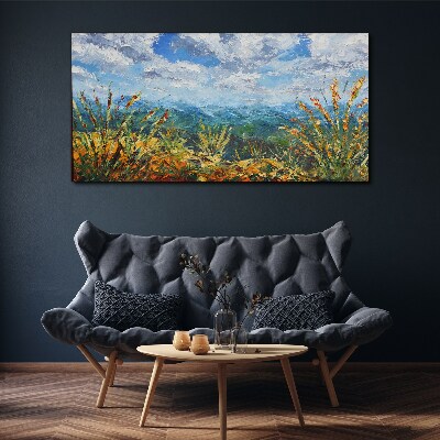 Summer landscapes in the colors of nature Canvas wall art