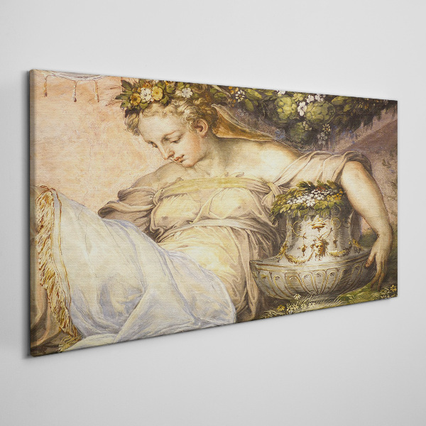 Muse in the Garden Print on canvas