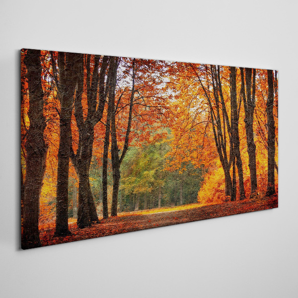 Autumn tree alley Print on canvas