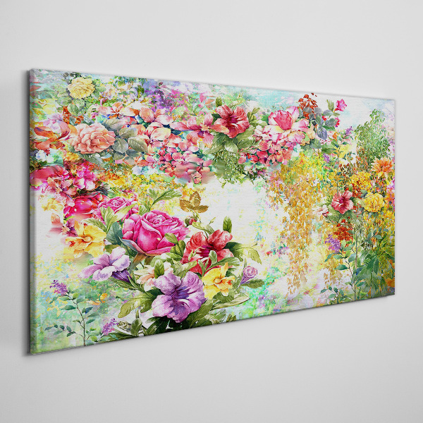 Abstract flowers nature Canvas Wall art