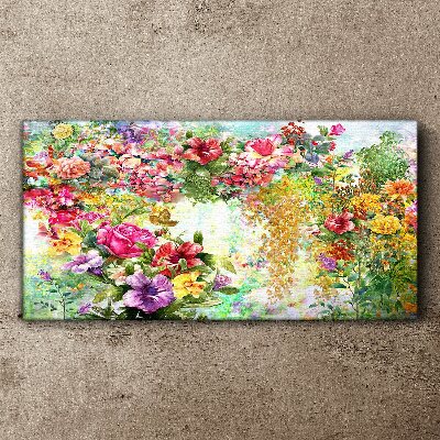 Abstract flowers nature Canvas Wall art