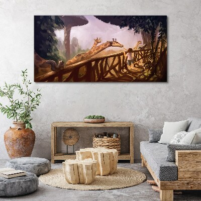 Abstraction squirrel giraffe Canvas Wall art