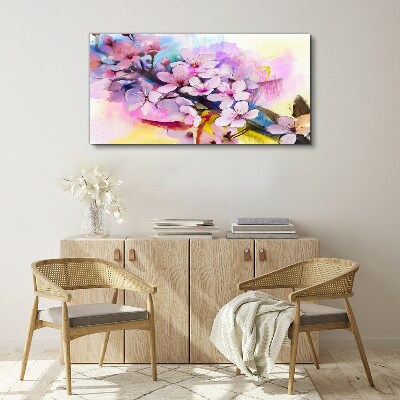 Floral explosion of colors Print on canvas