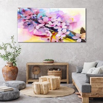 Floral explosion of colors Print on canvas